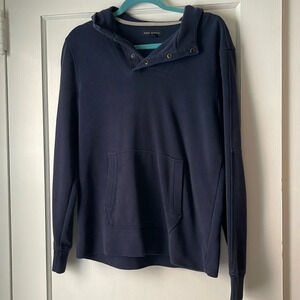 Banana Republic Navy hooded pull over high neck size medium
